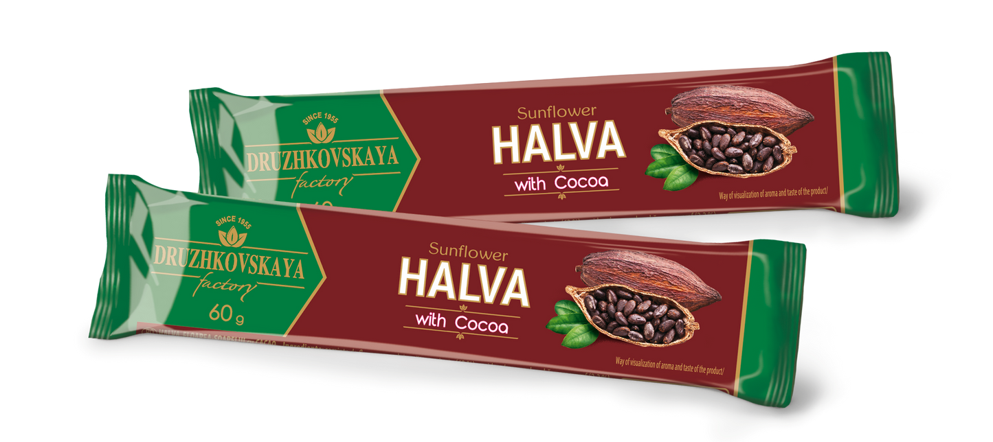 Sunflower Halva Bars with Cocoa, 60 g