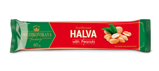 Sunflower Halva Bars with Peanuts, 60 g