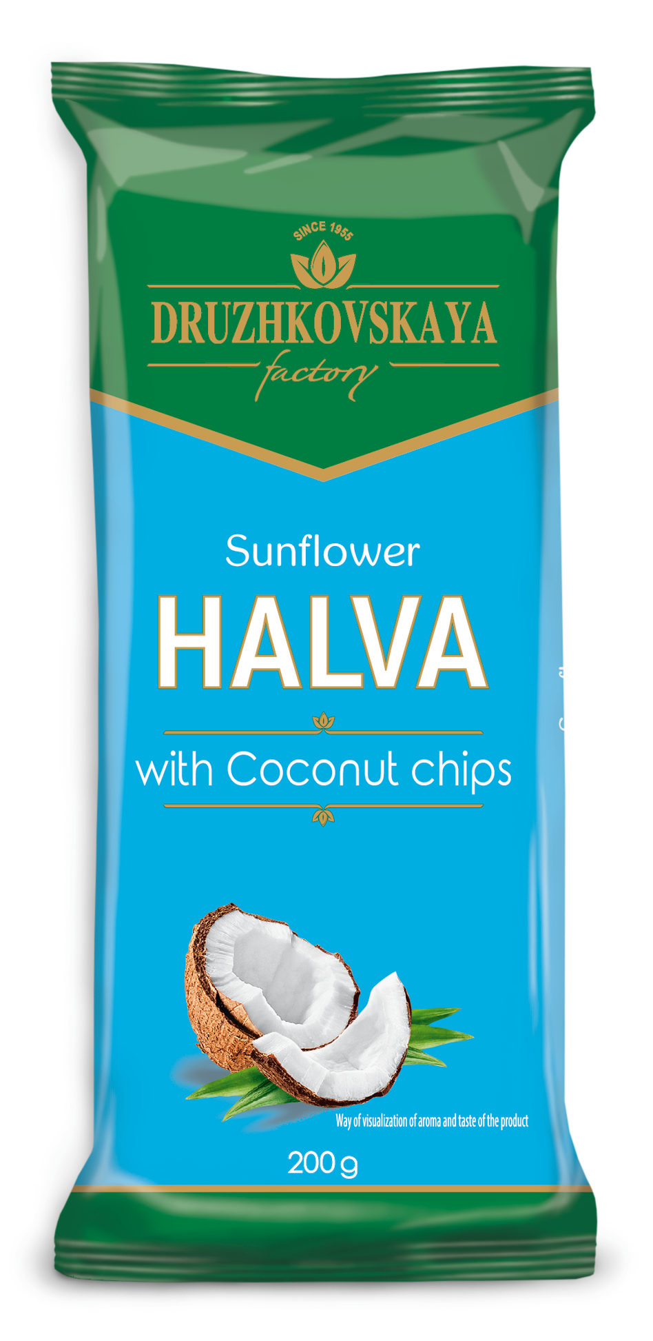 Sunflower Halva with Coconut Chips Packed in Flow-pack, 200 g