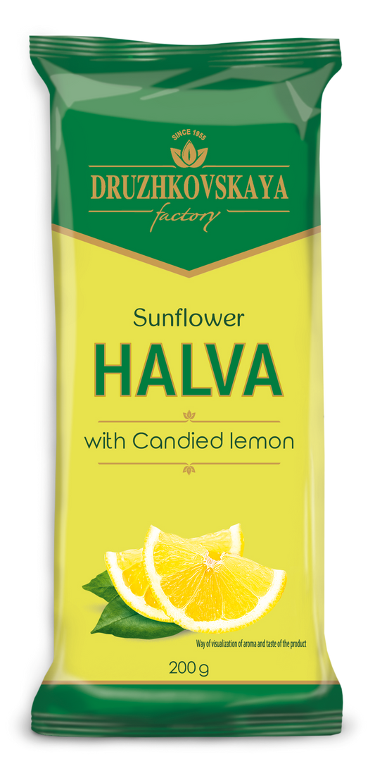 Sunflower Halva with Candied Lemon Packed in Flow-pack, 200 g