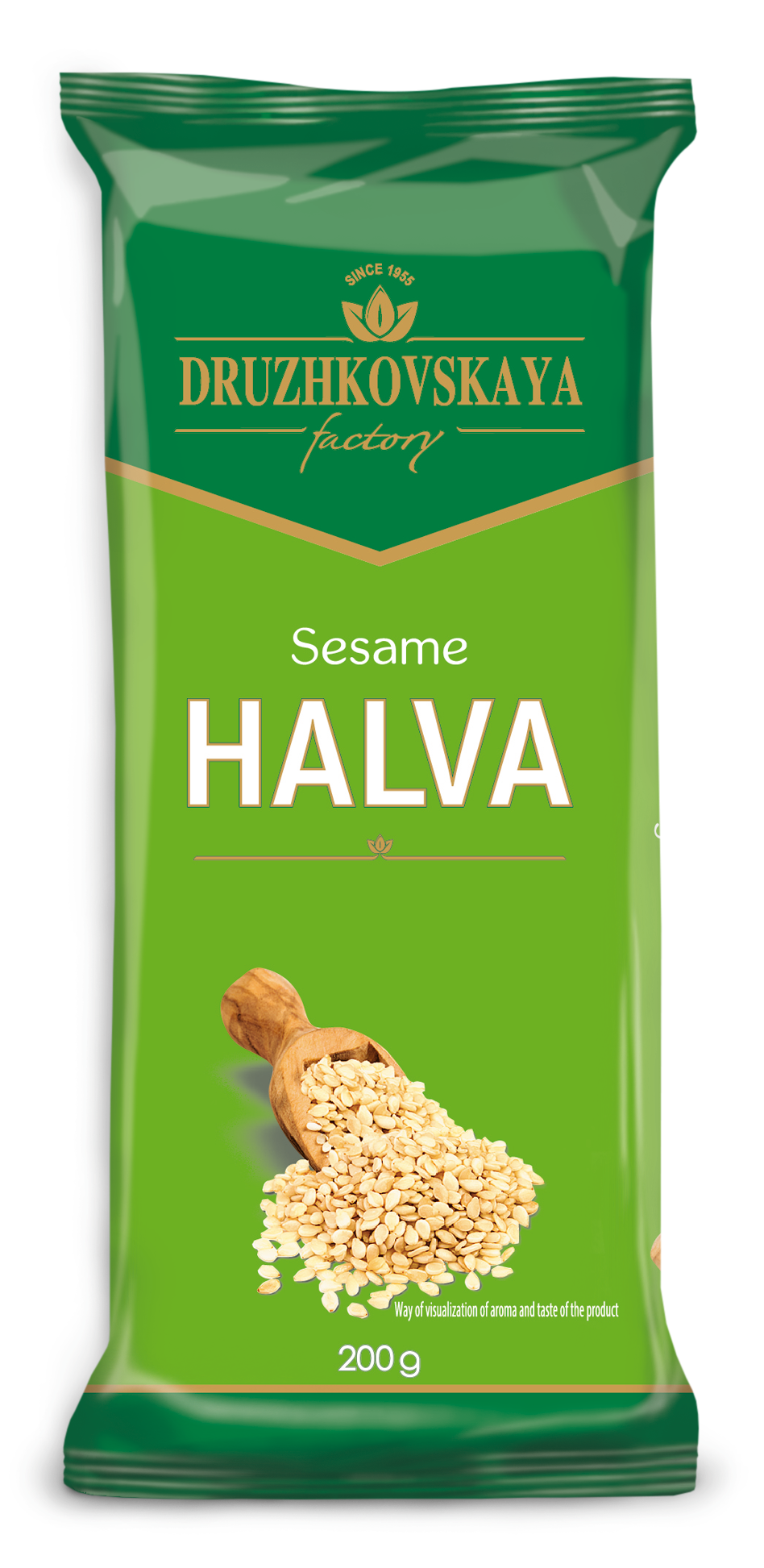 Tahini Halva (de semillas de sésamo) Envasado en Flow-pack, 200 g