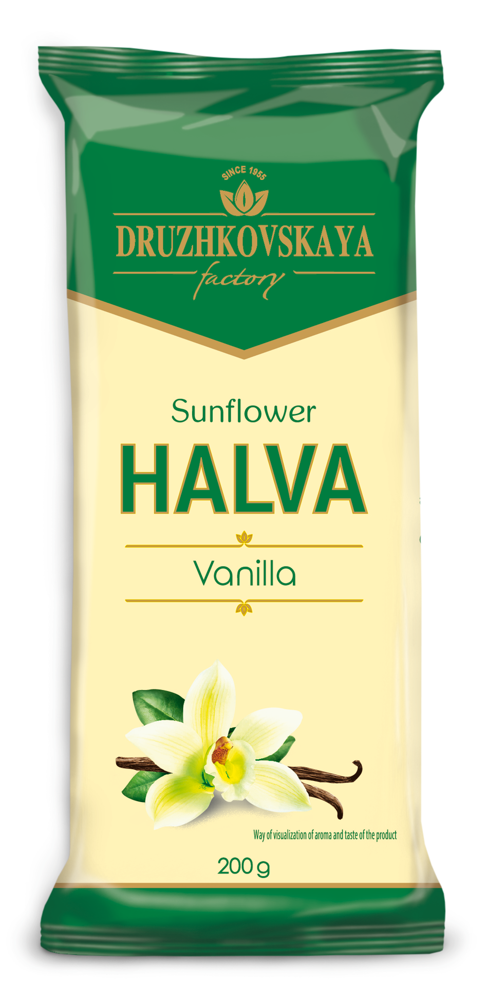 Sunflower Halva Vanilla Packed in Flow-pack, 200 g