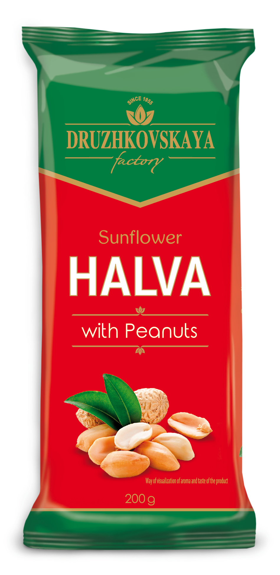 Sunflower Halva with Peanuts Packed in Flow-pack, 200 g