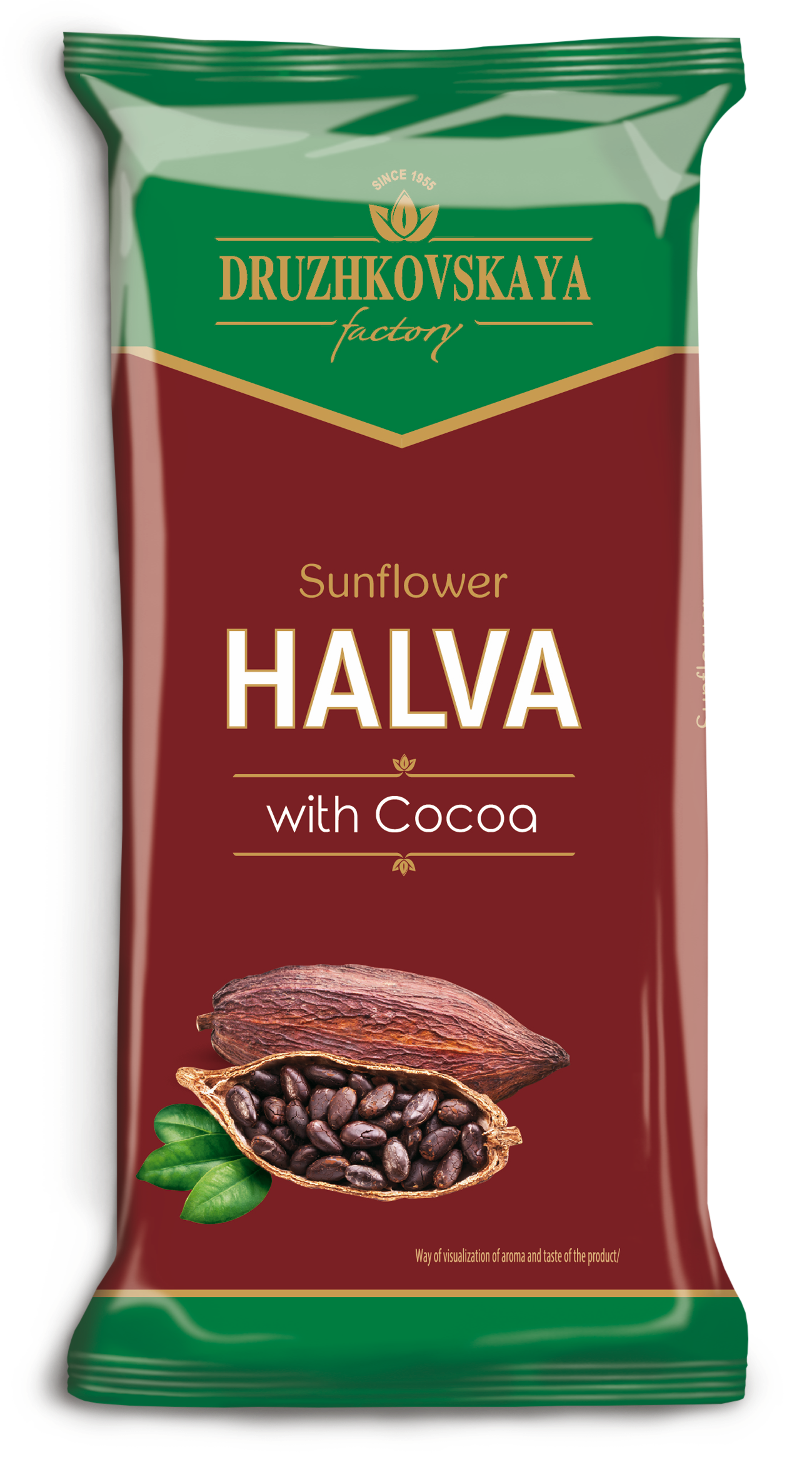 Sunflower Halva with Cocoa Packed in Flow-pack, 300 g