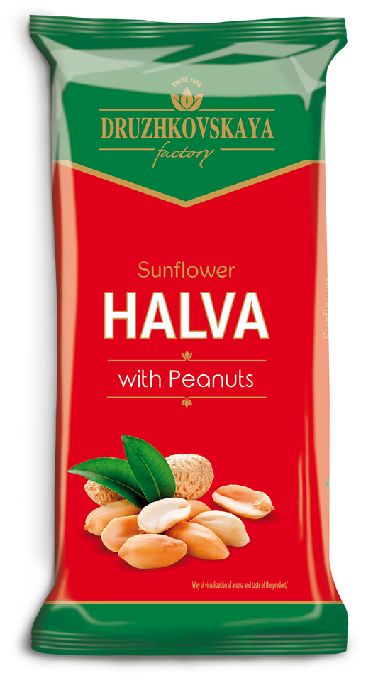 Sunflower Halva with Peanuts Packed in Flow-pack, 350 g