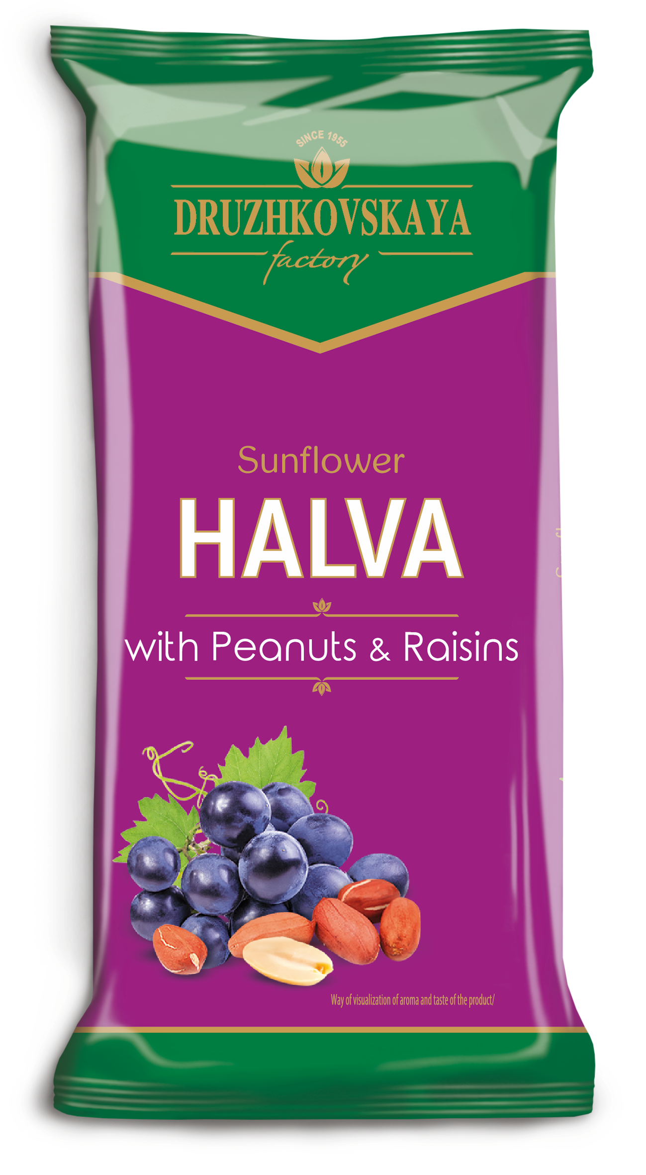 Sunflower Halva with Peanuts and Raisins Packed in Flow-pack, 300 g