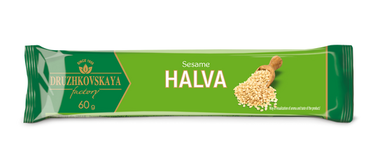 Tahini Halva (de semillas de sésamo) Envasado en Flow-pack, 60 g