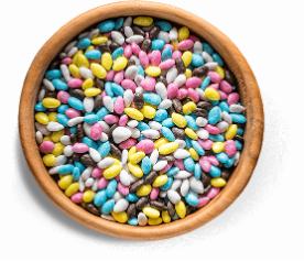 Gragea "Sweet Collection" "Kaleidoscope" (Mezcla de semillas de girasol con cacao en polvo y glaseado de colores) 2,5 kg