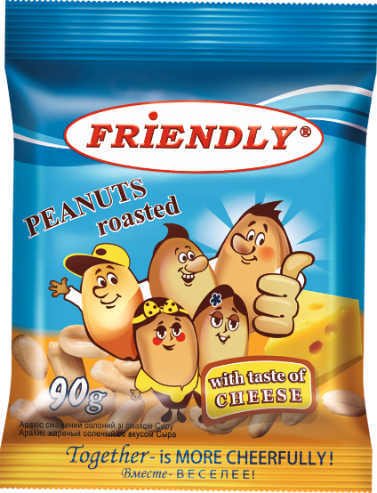 Fried Peanuts Salted with the Taste of Cheese "FRIENDLY"